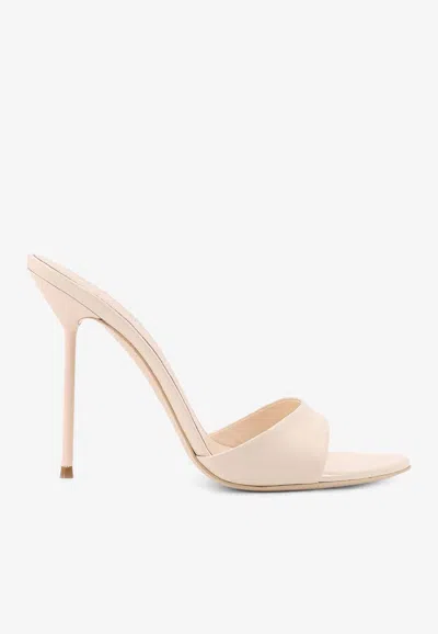 Paris Texas Lidia 80 Patent Leather Mules In White