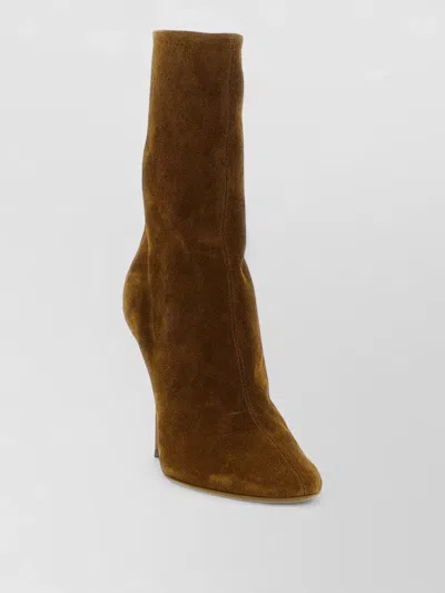 Paris Texas Lidia Ankle Boots Pointed Toe Stiletto In Brown
