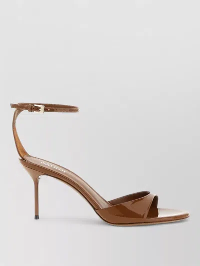 Paris Texas Lidia Ankle Strap Open Toe Sandals In Brown