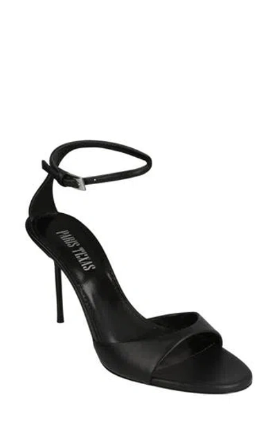 Paris Texas Lidia Ankle Strap Sandal In Black