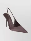 Paris Texas Lidia Back Strap Pointed Pumps In Brown