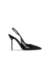 Paris Texas Sleek Slingback Pumps With Premium Calf Leather And Elegant Stiletto Heel In Black