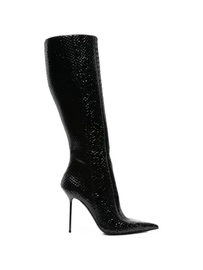 Paris Texas Lidia High-heeled Tall Boots In Animal Print