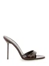 Paris Texas 'lidia' Brown Mules With Stiletto Heel In Brown