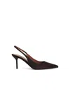 Paris Texas 75mm Slingback Pointed-toe Sandals In Brown