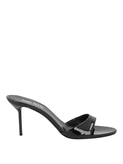 Paris Texas Patent Leather Lidia Mules 70 In Black