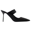 Paris Texas Lidia Couture Sabot 90 Pumps - Silk - Black In Black