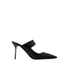Paris Texas Lidia Couture Sabot 90 Pumps - Silk - Black In Black
