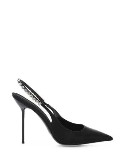 Paris Texas Lidia Crystal-embellished Slingback Pumps In Black