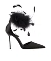 Paris Texas Lidia Feather Ankle Strap Pumps
