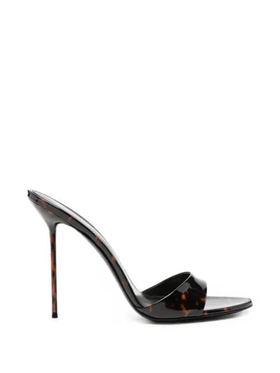 Paris Texas Lidia 105 Animal-print Patent-leather Mules In Multi