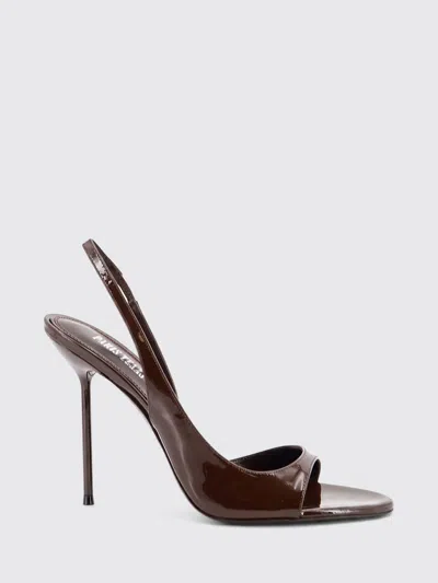 Paris Texas Lidia High-heeled Patent Leather Slingback Sandals In Brown