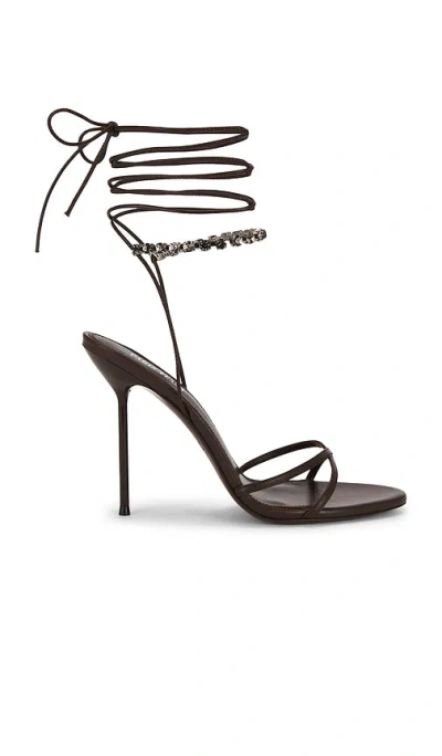 Paris Texas Lidia Lace Up Sandal In Brown