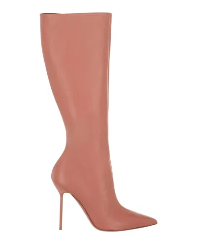 Paris Texas Lidia Leather Knee-high Boots In Pink