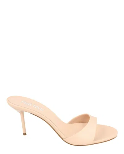 Paris Texas Lidia Leather Mules In Neutral