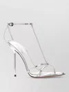 Paris Texas Lidia T Leather T-strap High Heel Sandals In Silver