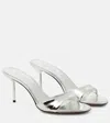 Paris Texas Lidia Mirrored-leather Sandals In Silver
