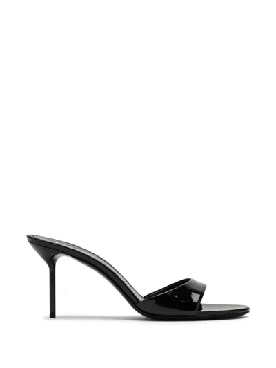 Paris Texas Lidia Patent Leather Heel Sandals In Black