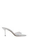 Paris Texas Lidia Transparent-strap Metallic-effect Sandals In Gray