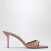 Paris Texas Leather Lidia Mules Almond Toe Stiletto Heel In Beige