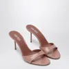 Paris Texas Lidia Mule In Antique Pink Patent Leather In Black