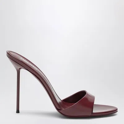 Paris Texas Lidia Mules In Amarena Patent Leather In Burgundy