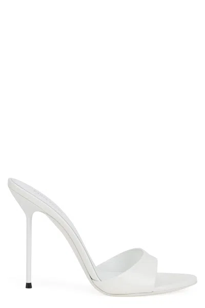 Paris Texas Lidia Mules In White Patent