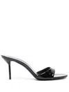 Paris Texas Lidia Patent Leather Heel Sandals In Black