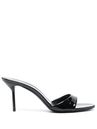 Paris Texas Lidia Patent Leather Heel Sandals In Black
