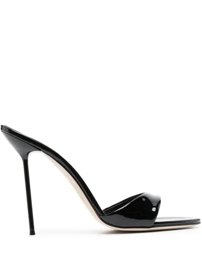 Paris Texas Lidia Patent Leather Mules In Black