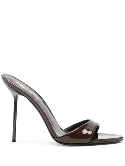 Paris Texas Lidia Patent Leather Mules In Brown