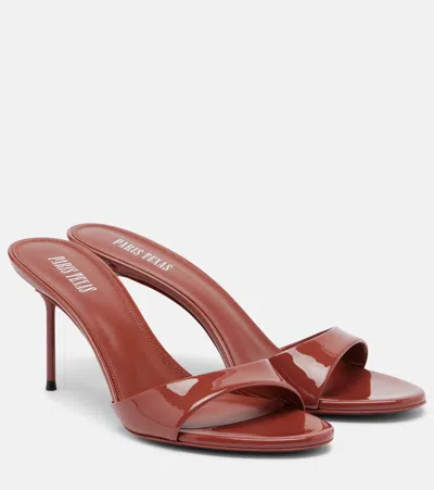 Paris Texas Lidia Patent Leather Mules In Red