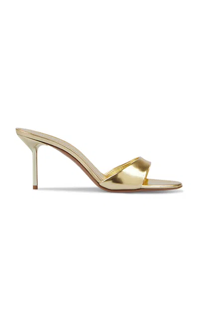 Paris Texas Lidia Patent Leather Sandals In Gold