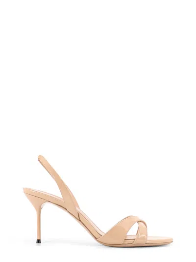 Paris Texas Lidia Patent Leather Slingback Sandals In Brown