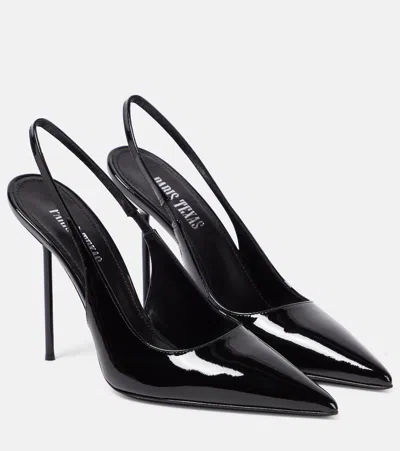 Paris Texas Sleek Slingback Pumps With Premium Calf Leather And Elegant Stiletto Heel In Black