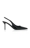 Paris Texas Lidia Patent Leather Slingback Pumps In Brown
