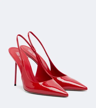 Paris Texas Lidia Patent Leather Slingback Pumps In Red