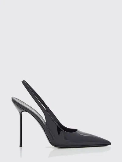 Paris Texas Black Slingback Pumps