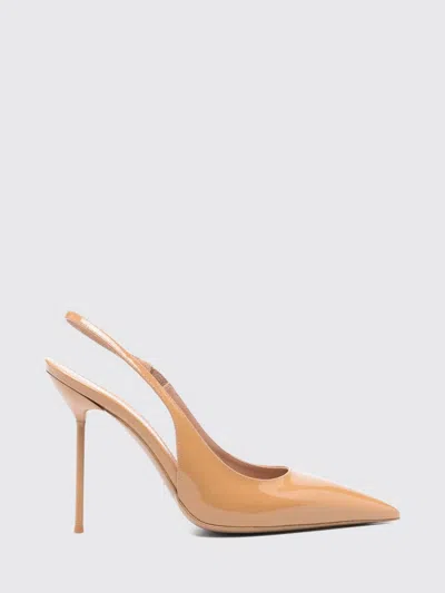 Paris Texas Lidia Patent Leather Slingback Pumps With High Heel In Brown