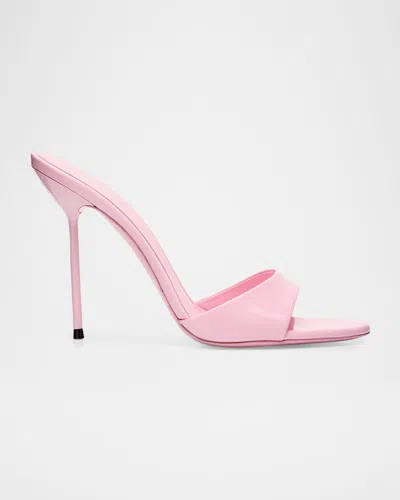 Paris Texas Lidia Patent Leather Stiletto Mule Sandals In Pink
