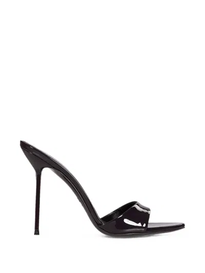 Paris Texas Lidia Patent-finish Stiletto-heel Mules In Black