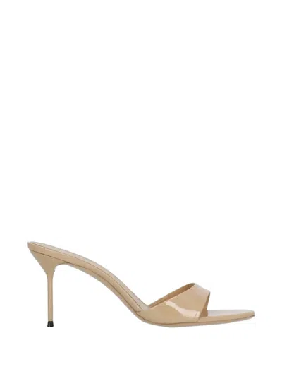 Paris Texas Lidia Patent-finish Stiletto-heel Sandals In Neutral