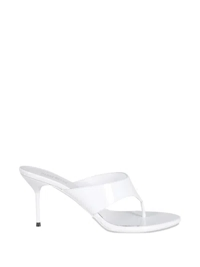 Paris Texas Lidia Patent-leather Mules In White