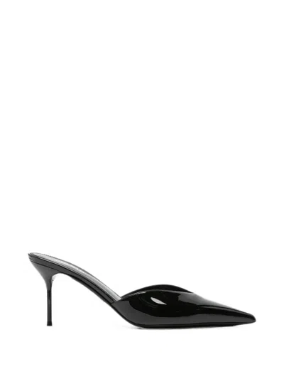 Paris Texas Lidia Patent-leather Pointed-toe Mules In Black