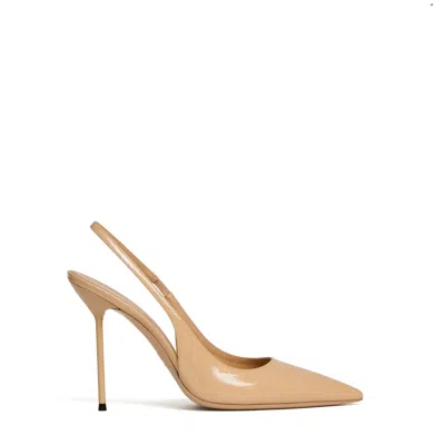 Paris Texas Lidia Slingback Pumps Pointed Toe Stiletto In Brown