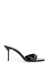 Paris Texas Lidia Patent Stiletto Mule Sandals In Black
