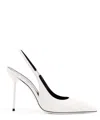 Paris Texas 100mm Lidia Slingback Pumps In White