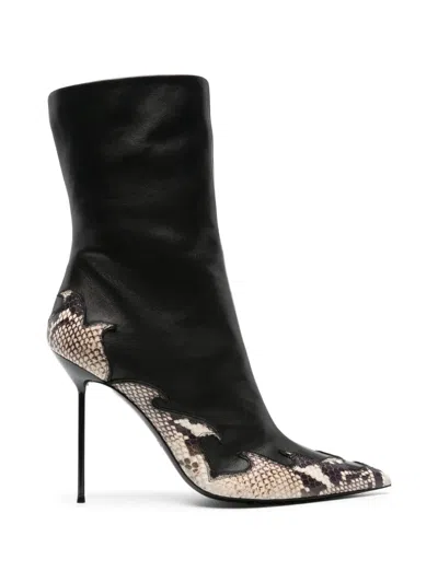 Paris Texas Lidia Queen Of Hearts Leather Ankle Boots In Gold