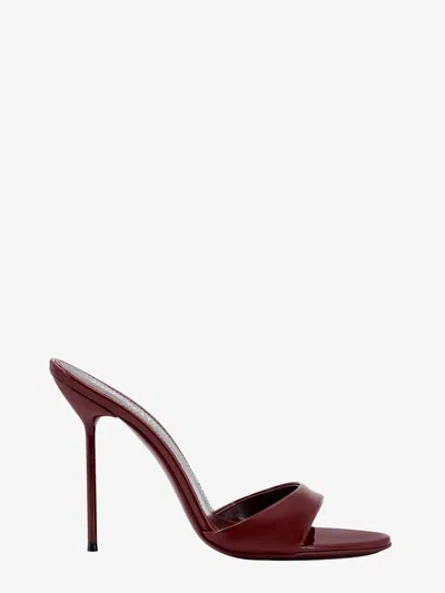Paris Texas Woman Sandals Burgundy Size 8 Leather In Black