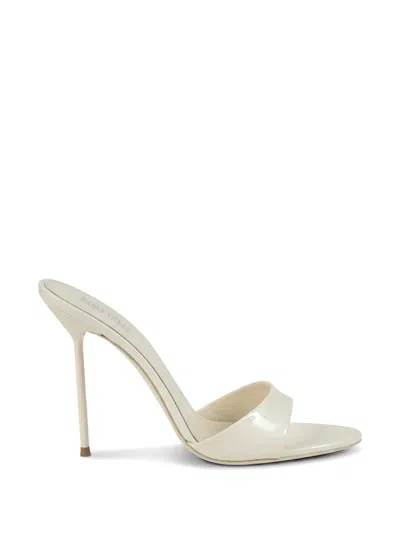 Paris Texas Lidia Round-toe Sandals In White